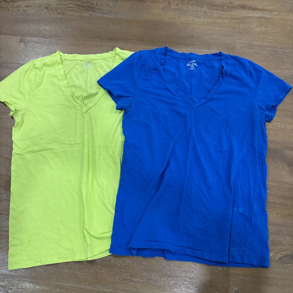 2 J. Crew Slub Cotton Tees
